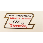 MOTO MORINI 175 TRESETTE DECALCOMANIA SERBATOIO BENZINA