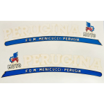 MOTO PERUGINA COPPIA DECALCOMANIE ADESIVI SERBATOIO 