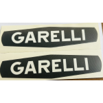 GARELLI COPPIA ADESIVI IN PVC SERBATOIO COLORE NERO SCRITTA BIANCA