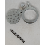 CHIUSINO A GHIGLIOTTINA SX MARMITTA SCARICO DIAM. Ø 45 MM CON RIDUZIONE A Ø 42 MM - Ø 40 MM IN FERRO CROMATO