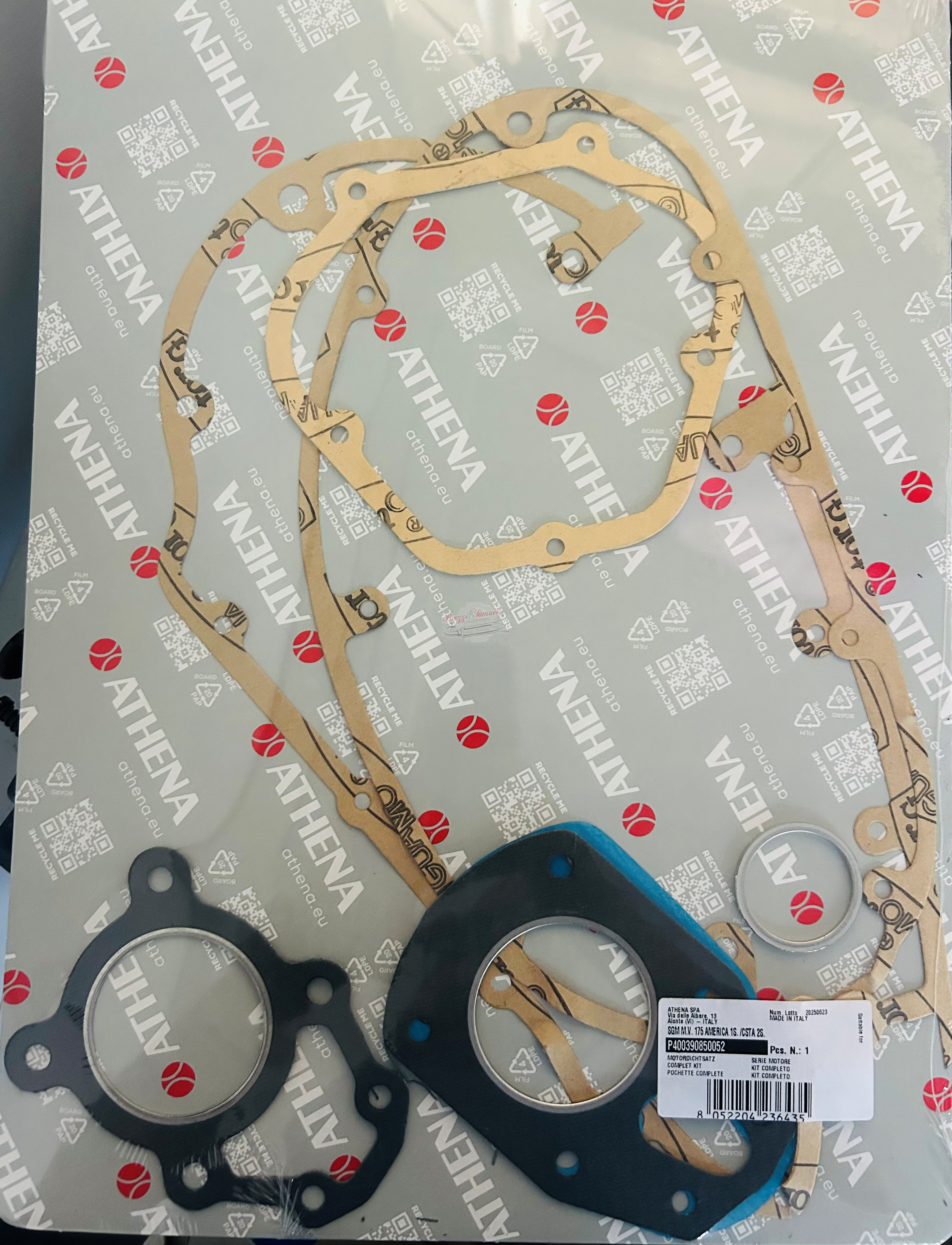 KIT SERIE GUARNIZIONI MOTORE MV 175 CC AMERICA 1 S'. - CSTA 2 S' - A.B. - 175  ASTE BILANCERI - ENGINE GASKETS