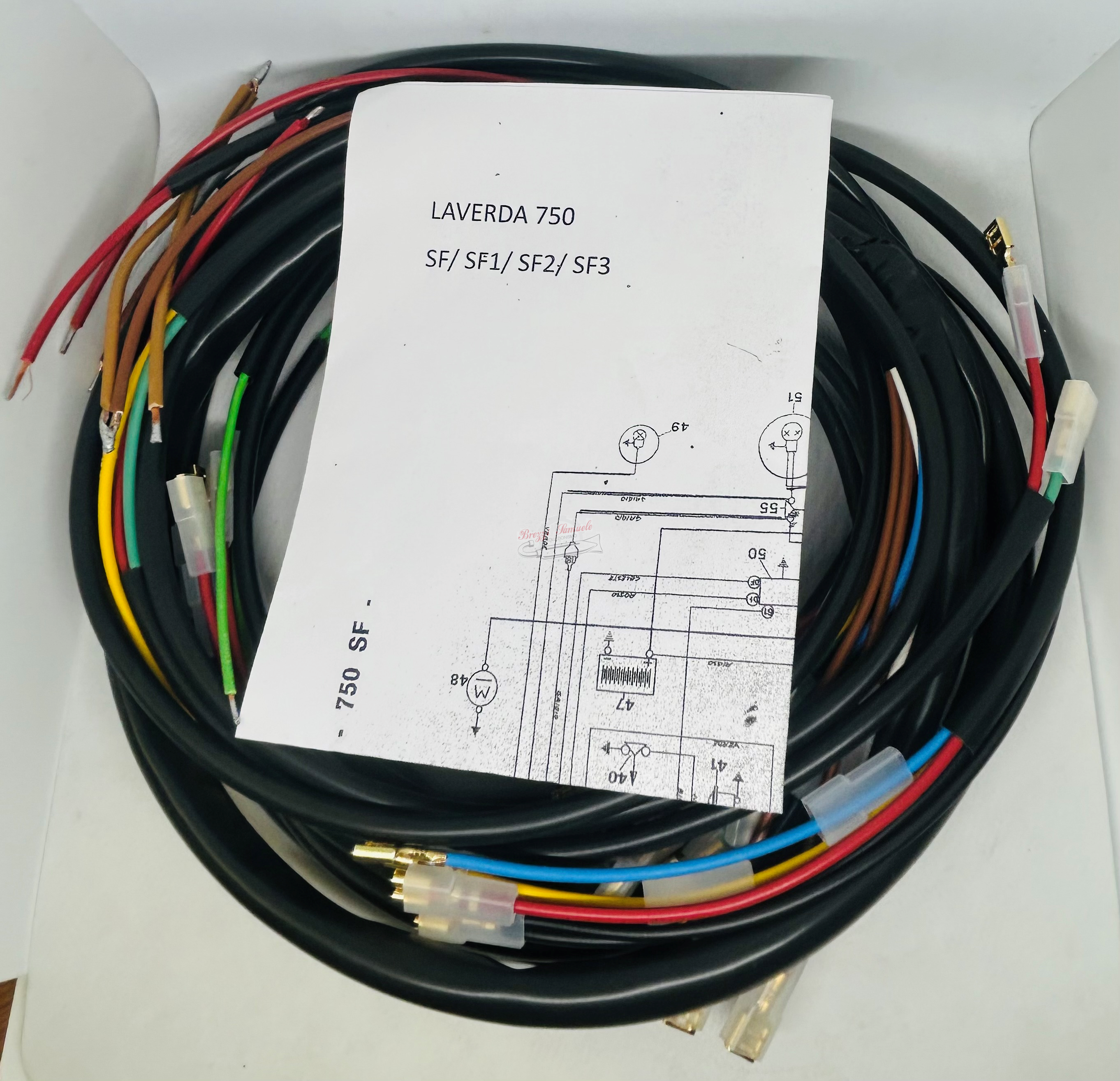 LAVERDA 750 CC SF - SF1 - SF2 - SF3 IMPIANTO ELETTRICO + SCHEMA - ELECTRICAL SYSTEM- ELEKTRISCHES SYSTEM