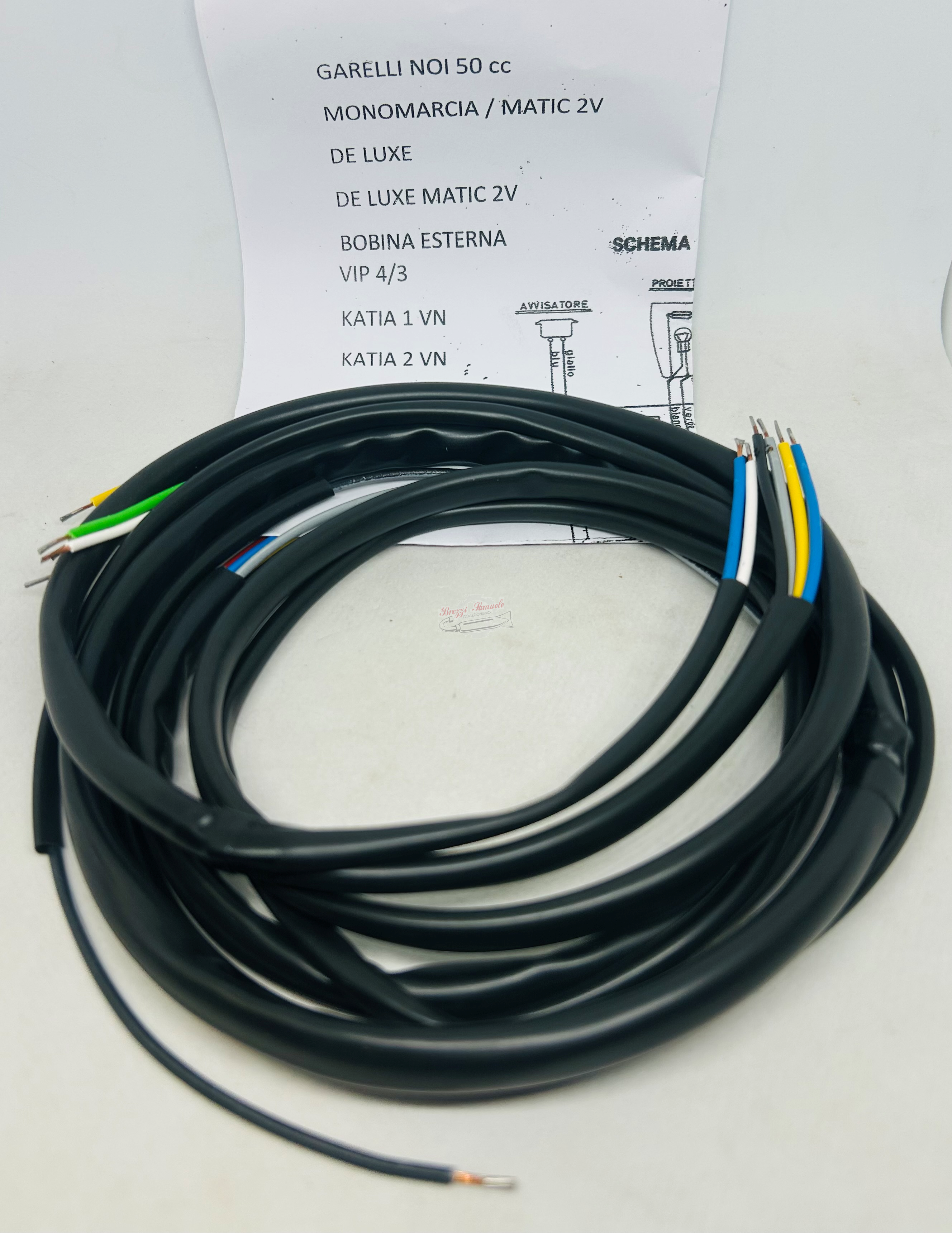 IMPIANTO ELETTRICO GARELLI NOI 50 - MONOMARCIOA / MATIC 2V - DE LUXE - DE LUXE MATIC 2V BOB. EST. - VIP 4 / 3 - KATIA 1 VN - KATIA 2 VN - ELECTRICAL SYSTEM