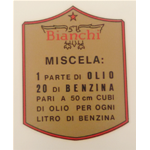 BIANCHI BIANCHINA 125 CC DECALCOMANIA SERBATOIO 