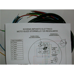 IMPIANTO ELETTRICO MOTO GUZZI STORNELLO 125 REGOLARITA' + SCHEMA