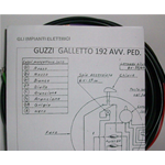 IMPIANTO ELETTRICO MOTO GUZZI GALLETTO 192 AVVIAMENTO PEDALE +SCHEMA